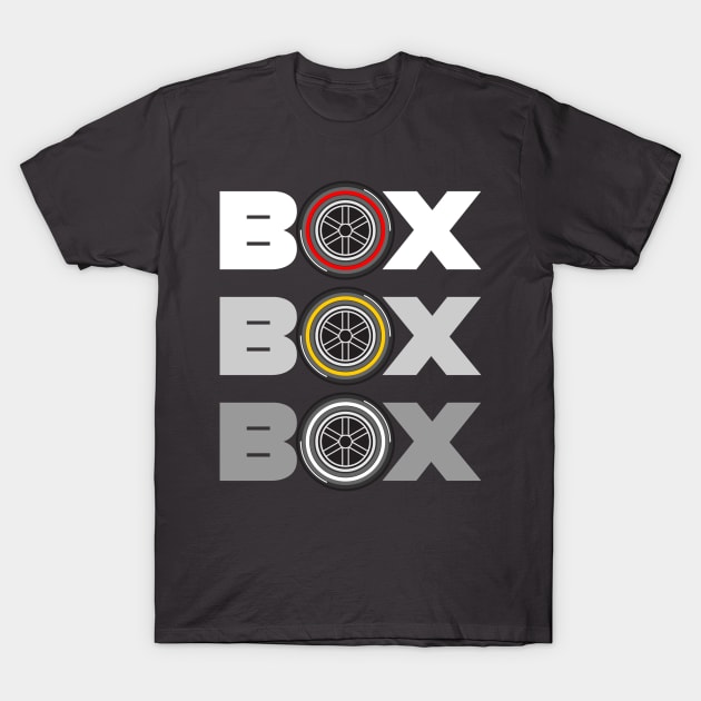 BOX BOX BOX T-Shirt by jaybeetee